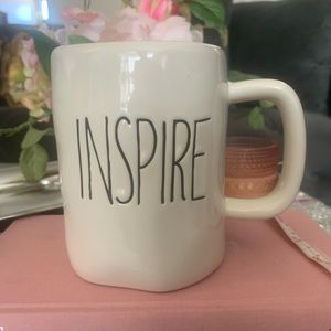 Whimsy Irregular shaped large Ceramic Caffe Mug INSPIRE